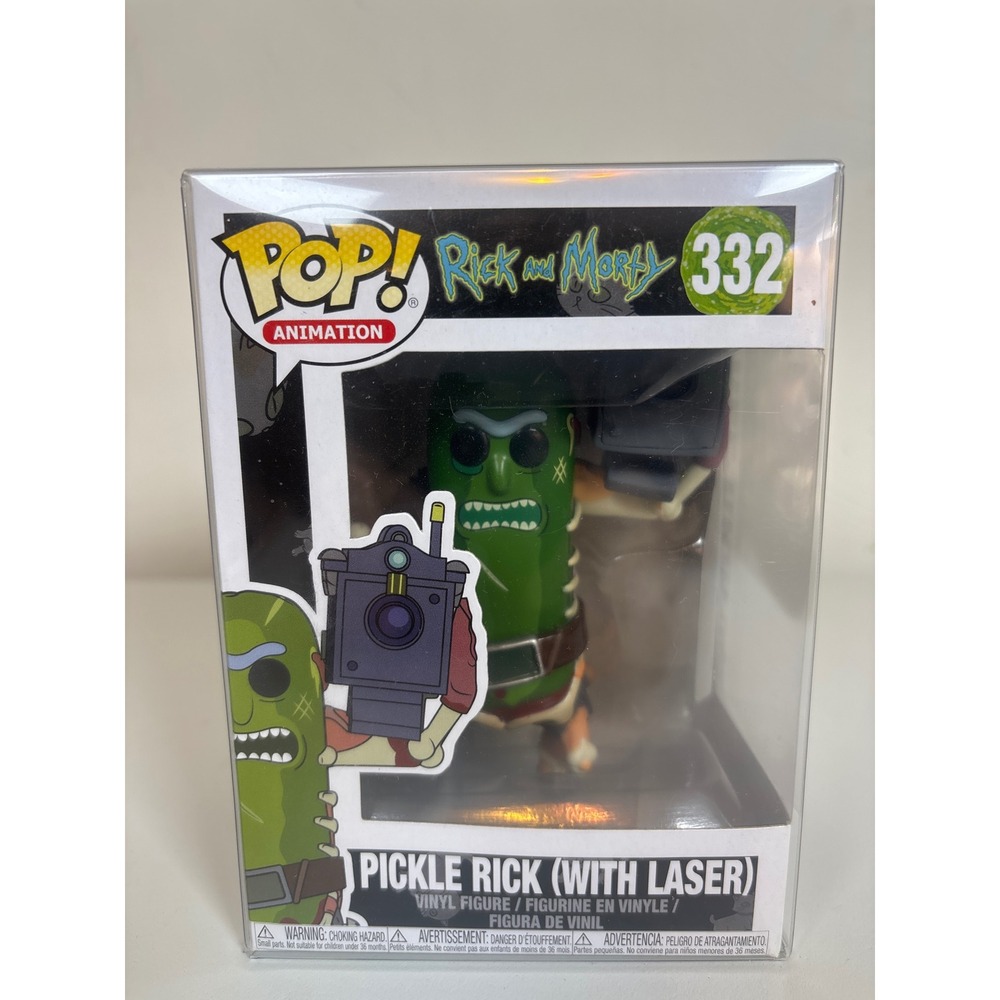 Funko Pop Rick and Morty Pickle Rick With Laser 332 Vinyl Figure with Protector